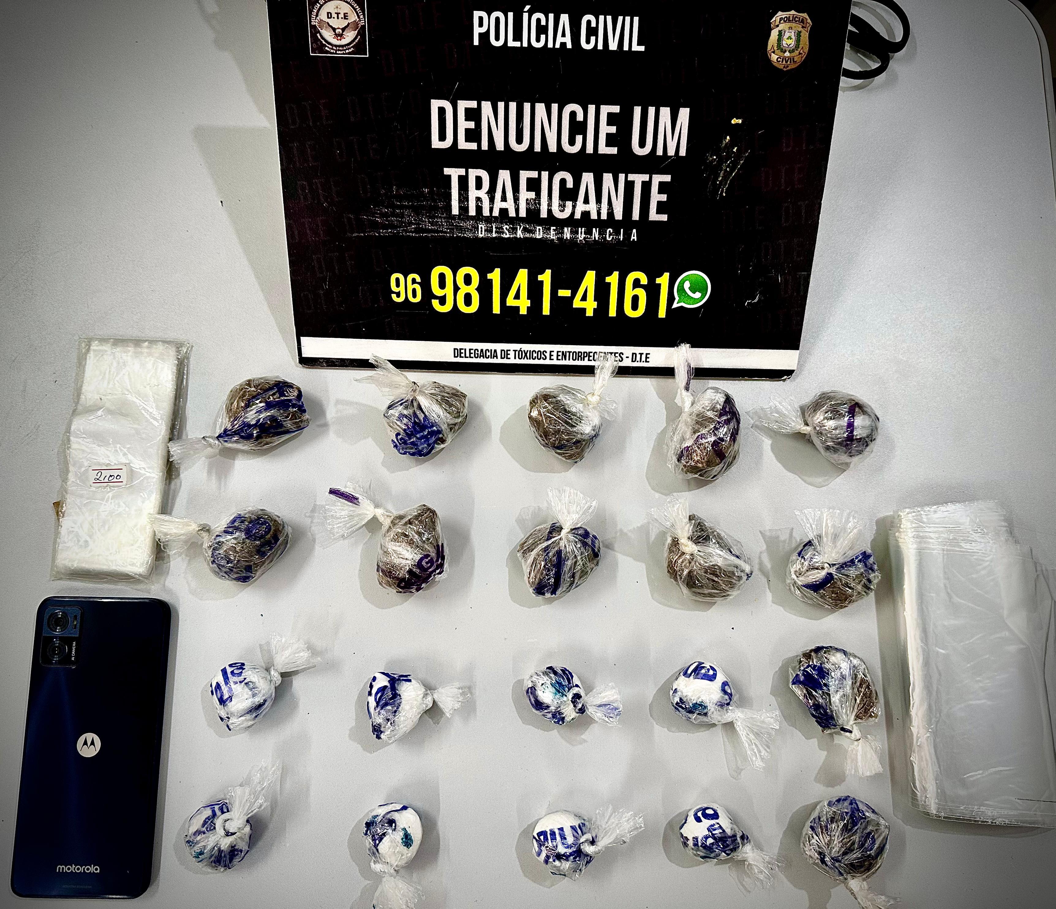EM MACAPÁ, POLÍCIA CIVIL PRENDE INDIVÍDUO EM FLAGRANTE POR TRÁFICO DE DROGAS